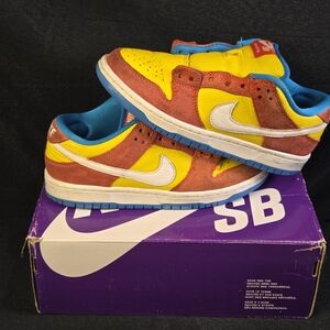 Nike SB Dunk Low BART Simpson Size 4 Pre Owned With Box.